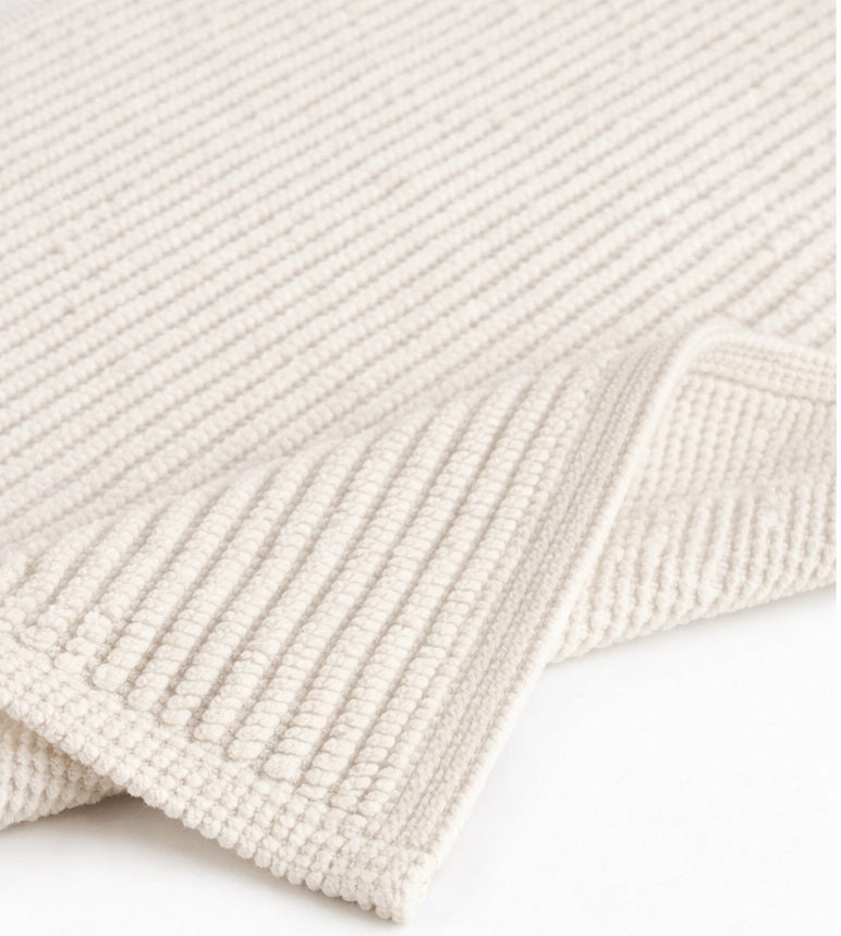 Alfombra de Baño Ribbon Blanco – Algodón Premium